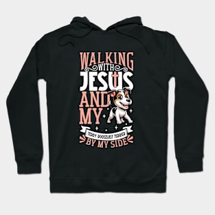 Jesus and dog - Teddy Roosevelt Terrier Hoodie